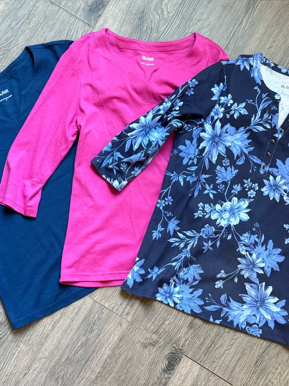 Blair Women’s 3/4-Sleeve Top Bundle - Size Medium (Set of 3)